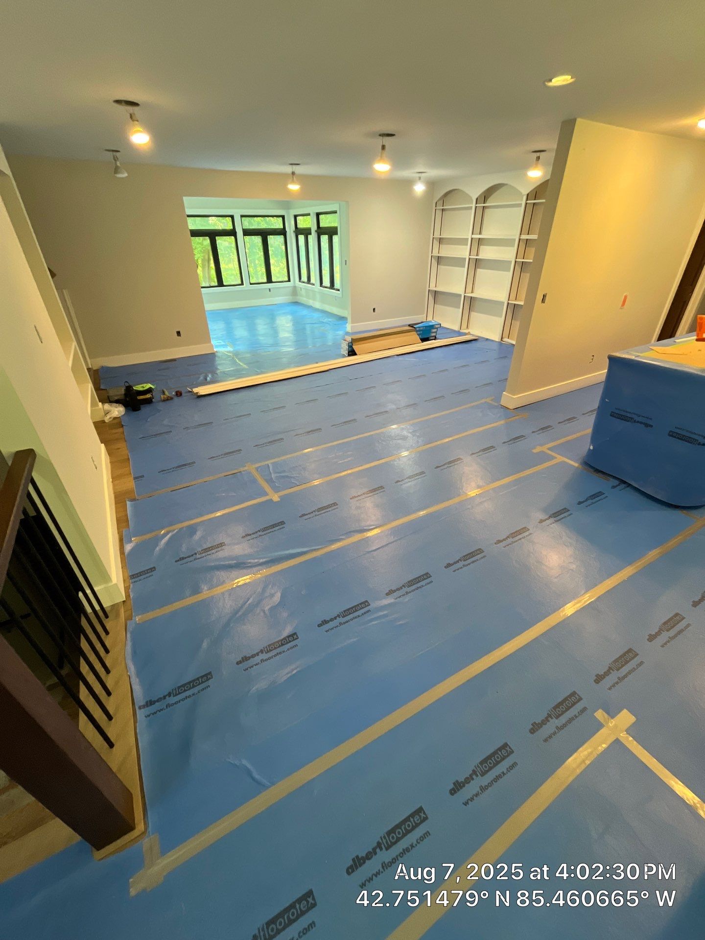 Installation of LVP in Middleville, Michigan by RTBaldwin Hardwood Floors
