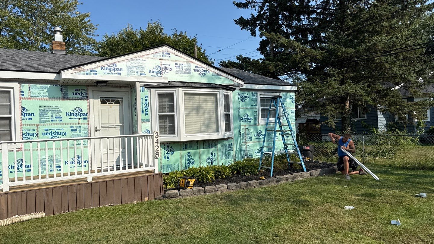 Siding Replacement using Alside D5" Platinum Grey by 180 Contractors