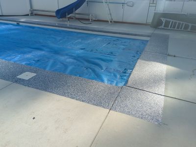 Pool Deck Transformation using Orbit & Patio in Slate Hybrid