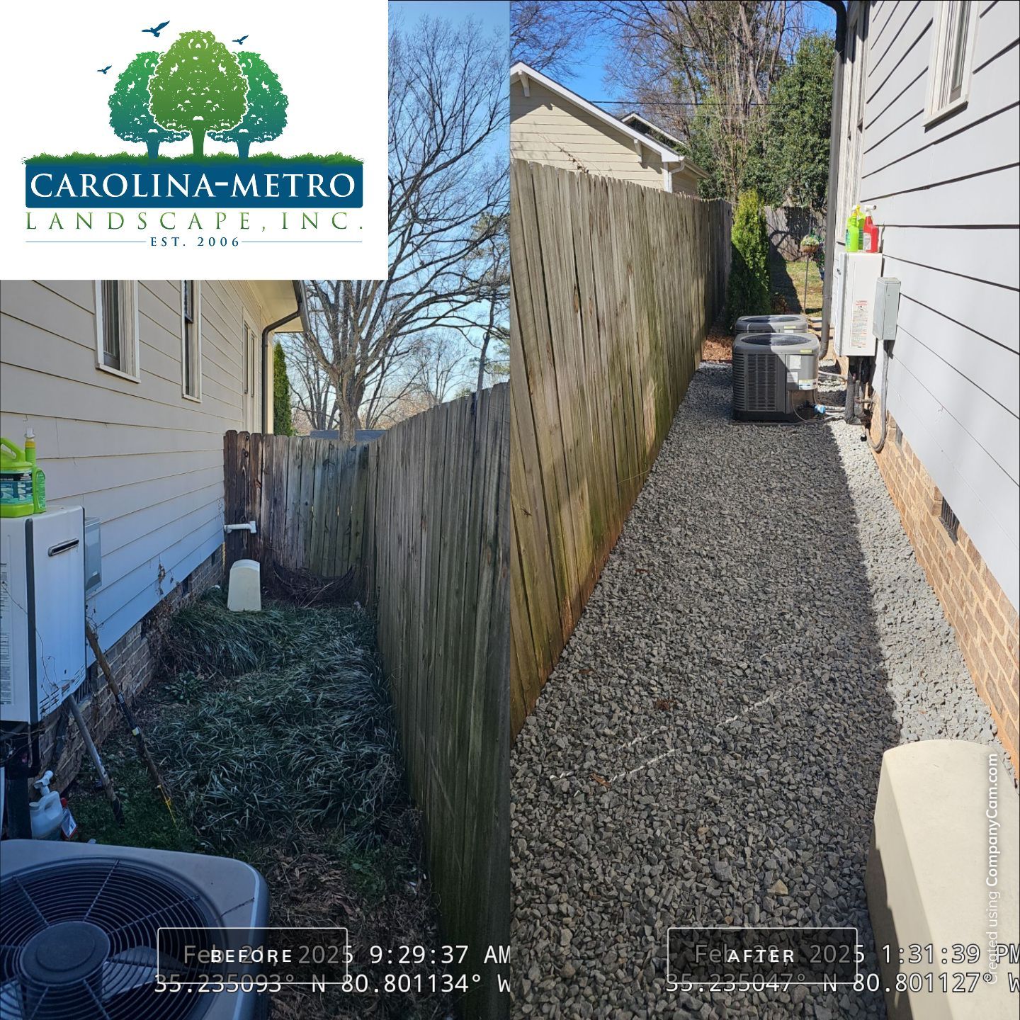 Residential Landscape Project by Carolina-Metro Landscape, Inc
