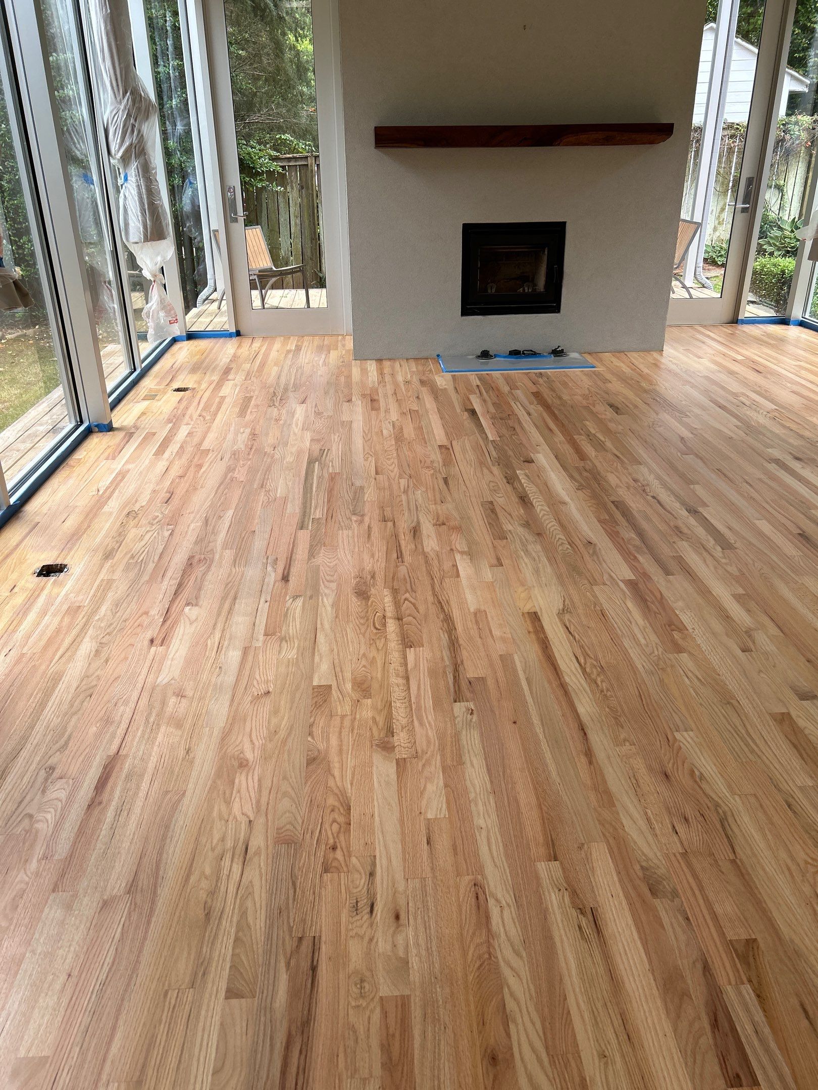 Natural Red Oak floor refinish by Footprints Floors of East Atlanta
