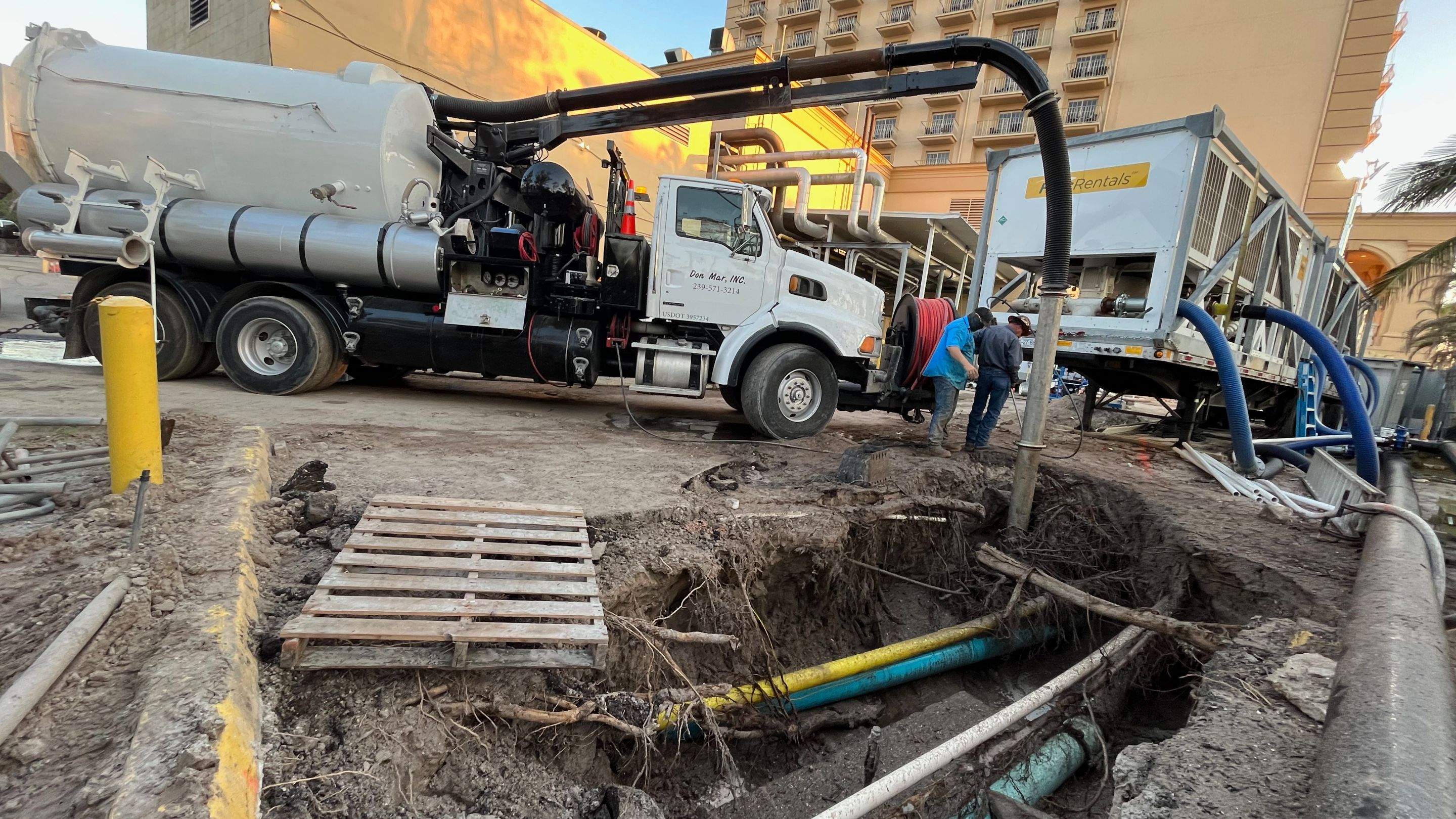 Ritz-Carlton NW Service Area Daylighting by Don Mar, Inc. Storm Water Solutions