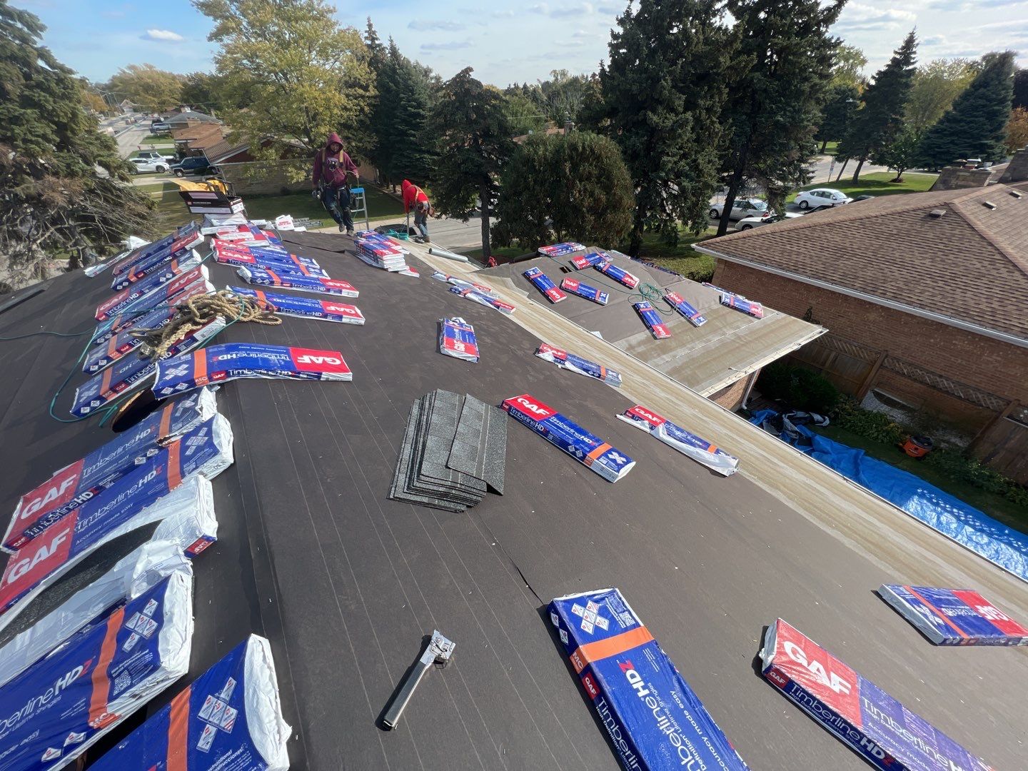 Residential Roofing Installation using GAF Timberline HDZ by Pro Home Services Inc