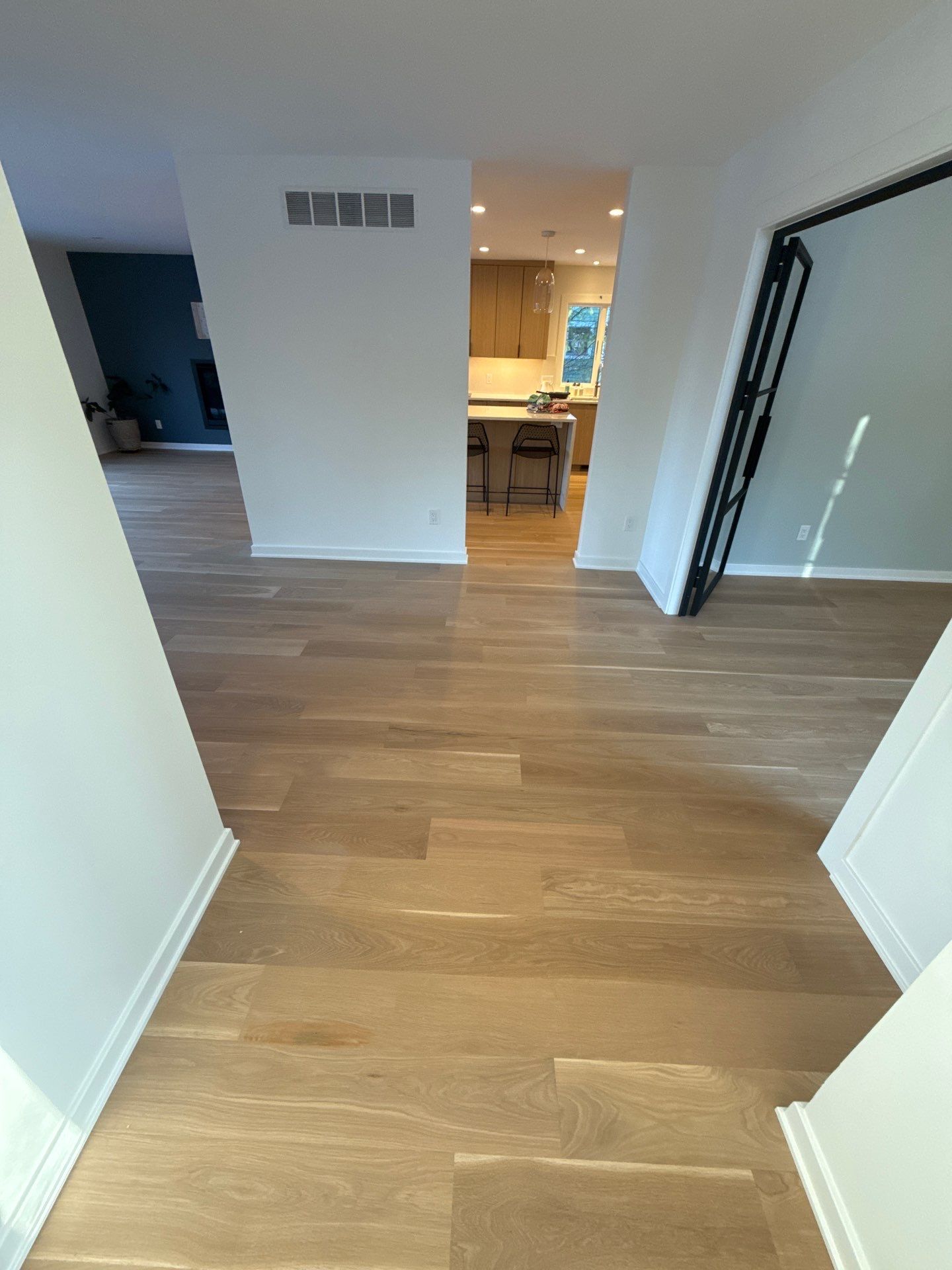 7 inch white Oak invisible finish by Ann Arbor Hardwoods