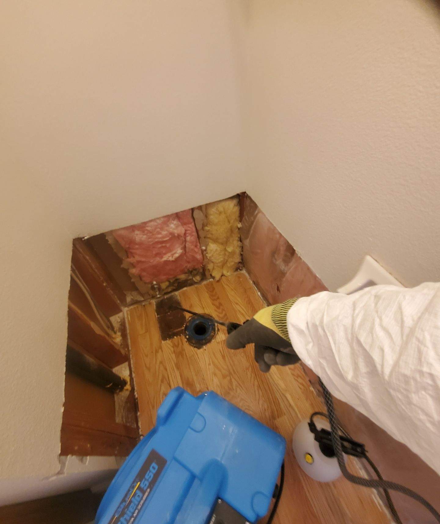 Water Damage using Air Movers by Construction Now LLC