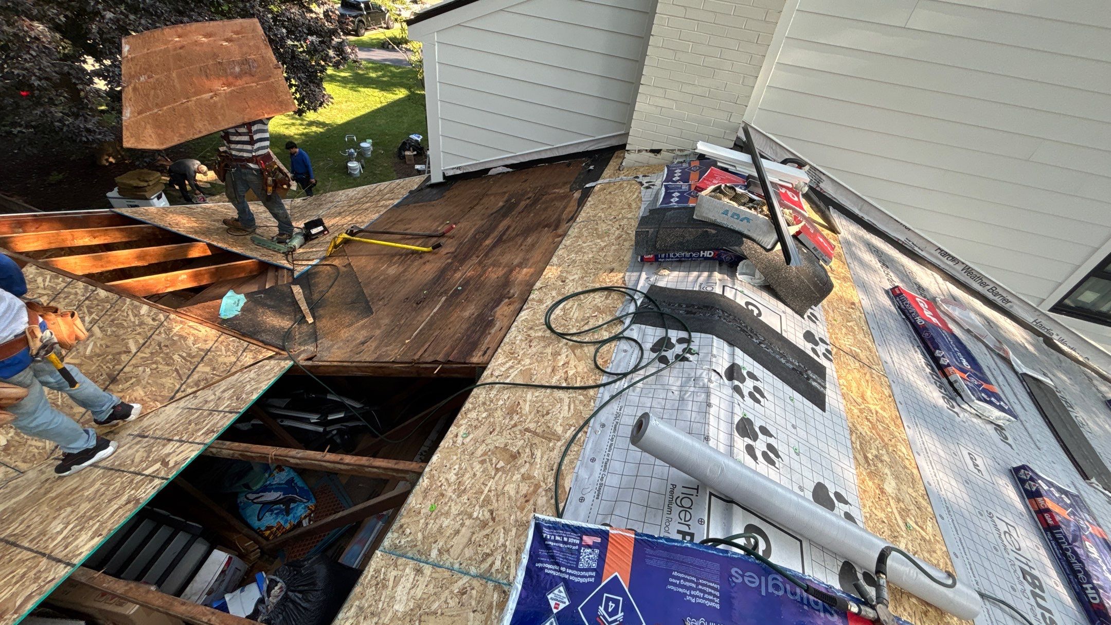 Siding Replacement using Hardie Plank S8 1/4"  Arctic White by 180 Contractors