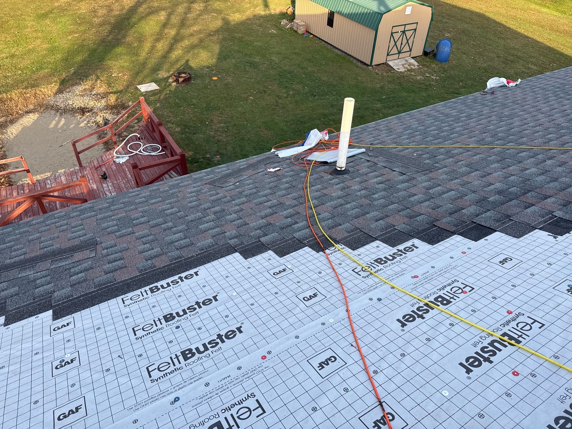 Residential Roofing Installation using Timberline HDZ Shingles - Williamsburg Slate by RoofX 