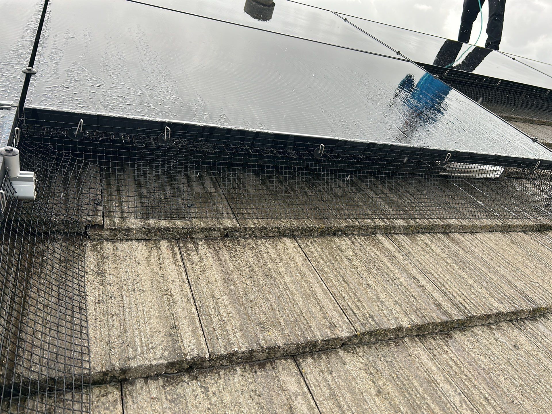 Solar Panel Bird Proofing using Critter Guard Mesh-Flat tile by All One Solar Shine