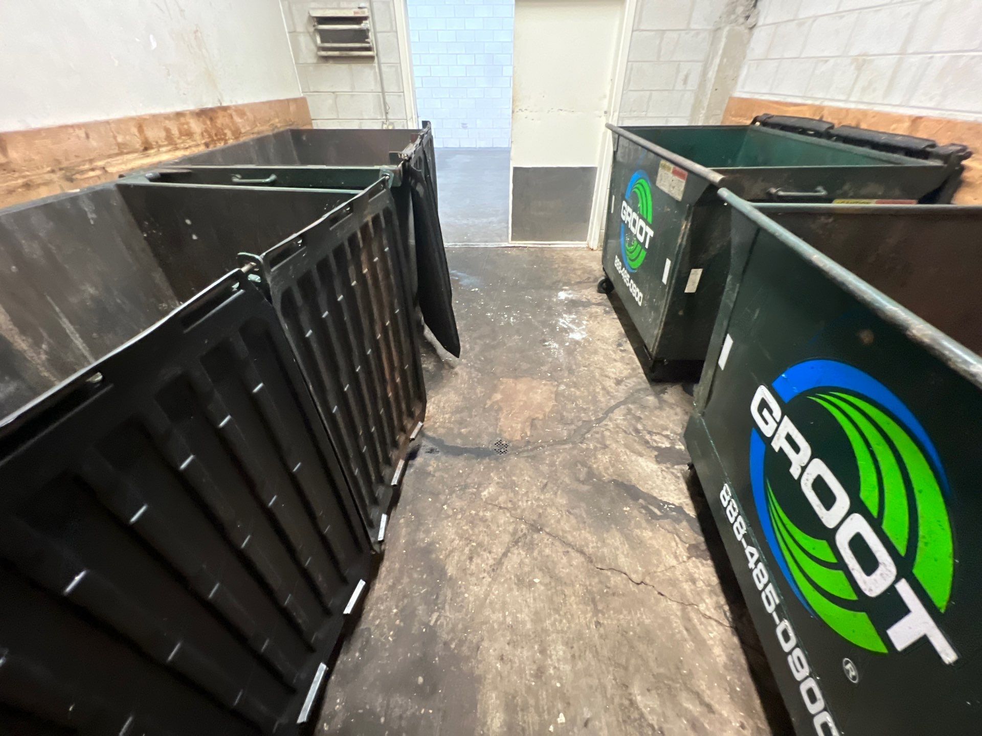 Parking garage using Hot water by Northern Power Washing LLC.