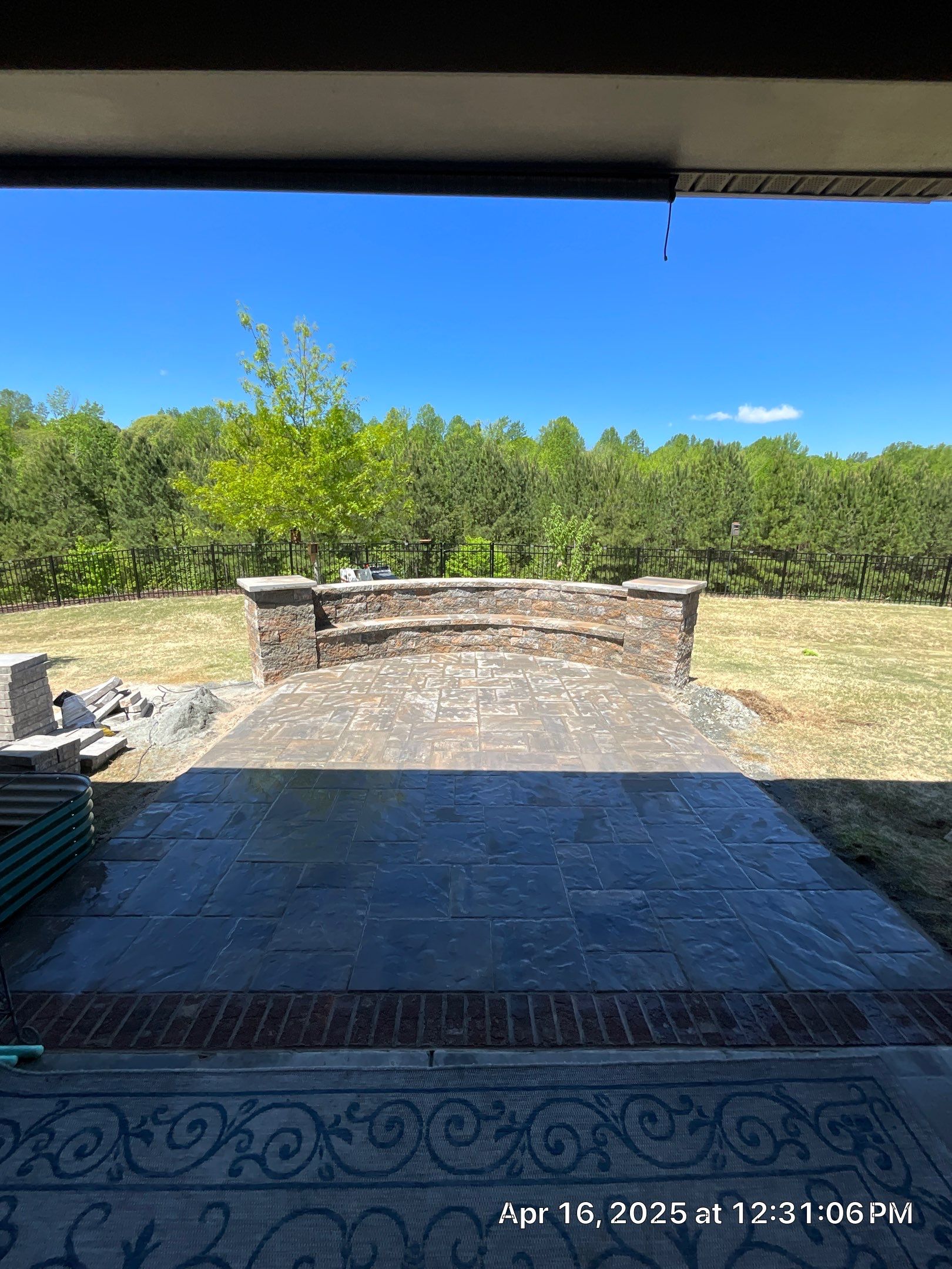 Patio Installation using Stone Pavers by Carolina-Metro Landscape, Inc