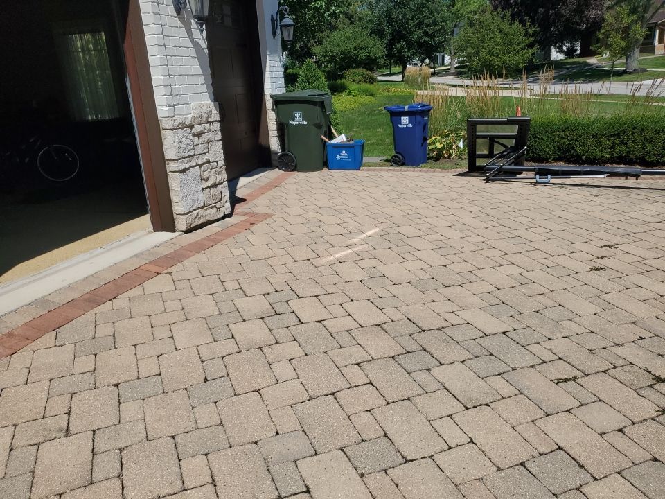 Brick paver clean, sand and seal.  using Surebond SB-1300 by Northern Power Washing LLC.