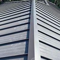 .032 Aluminum 1.5" Mechanical Seam Dark Bronze  by Total Roofing System The Metal Roof Experts