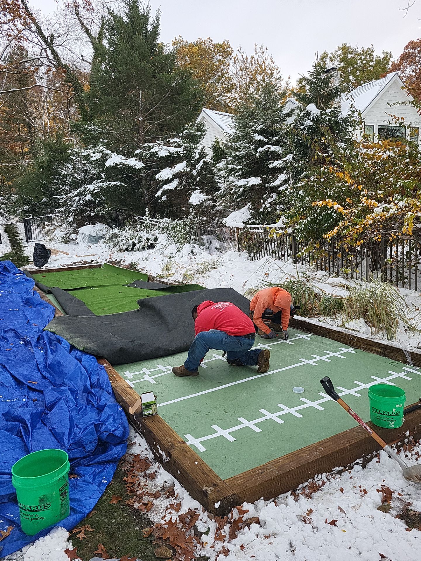 Custom Backyard Bocce/Green Install by Southwest Greens Midwest