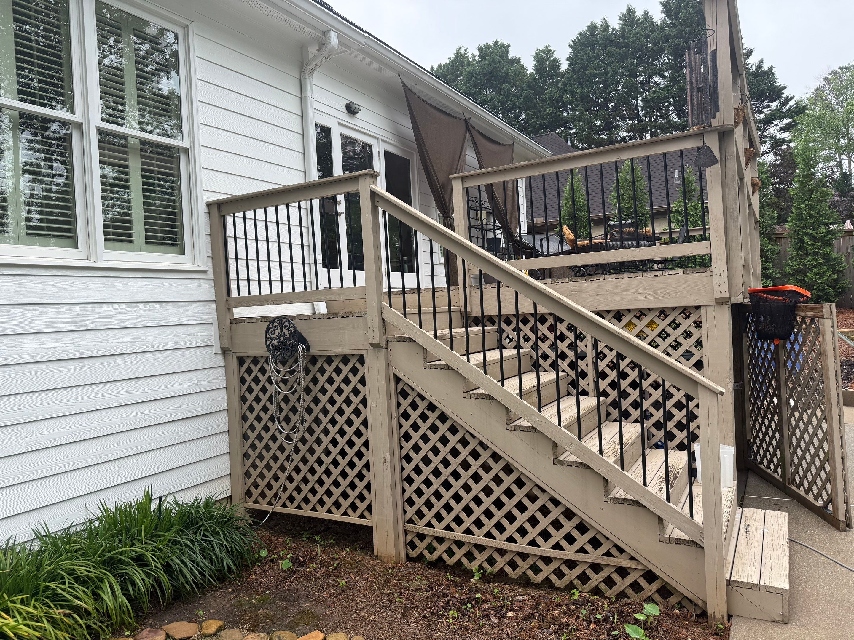Elevated Wood Deck Refresh with New Lattice Skirting in Marietta by Swift Home Renovations