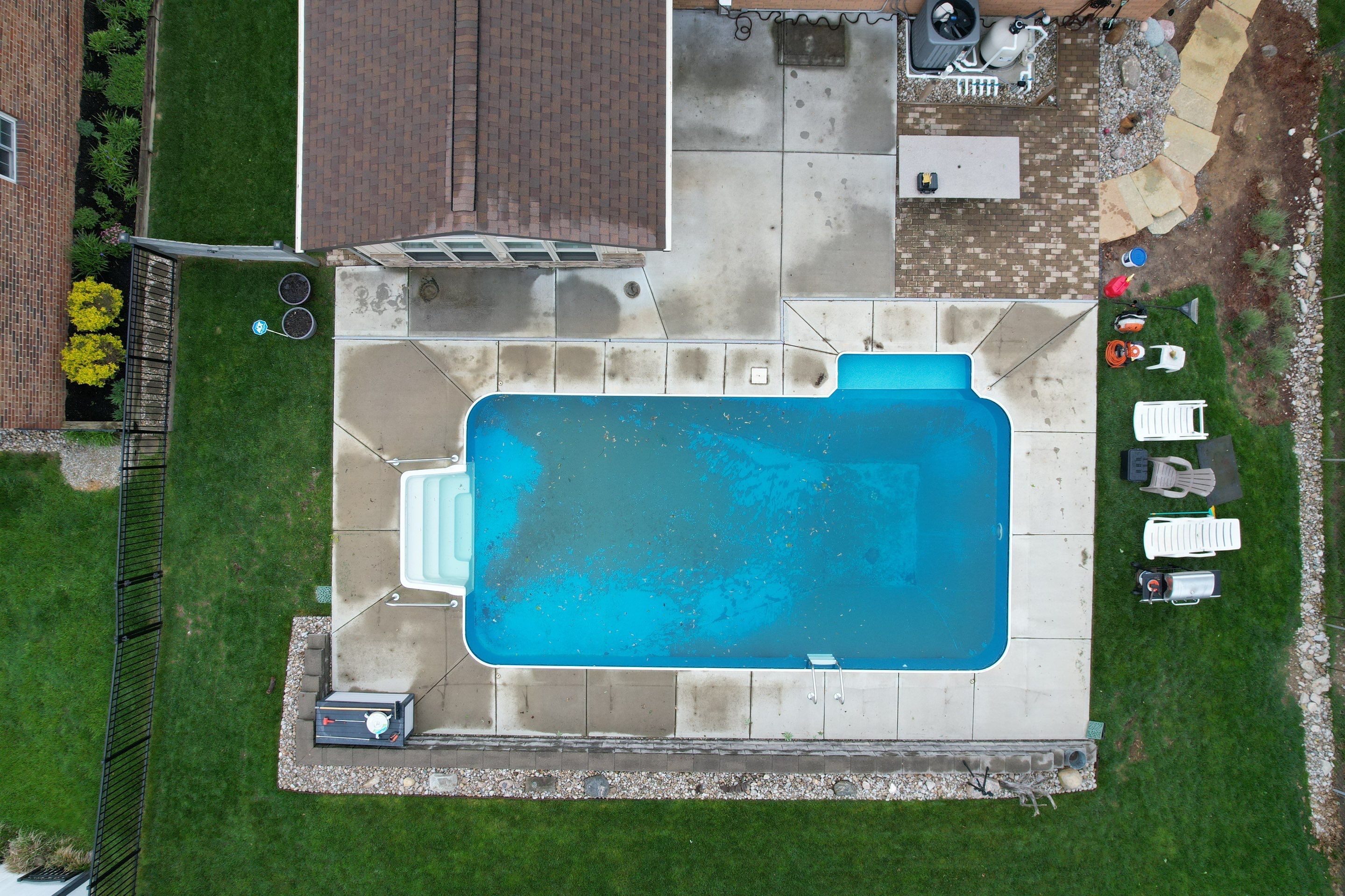 Pressure Washing of Pool Deck by Reisenberg’s Lawn & Landscape, LLC