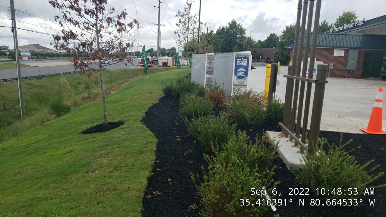 Commercial Landscaping Harris Teeter Fuel Station by Carolina-Metro Landscape, Inc