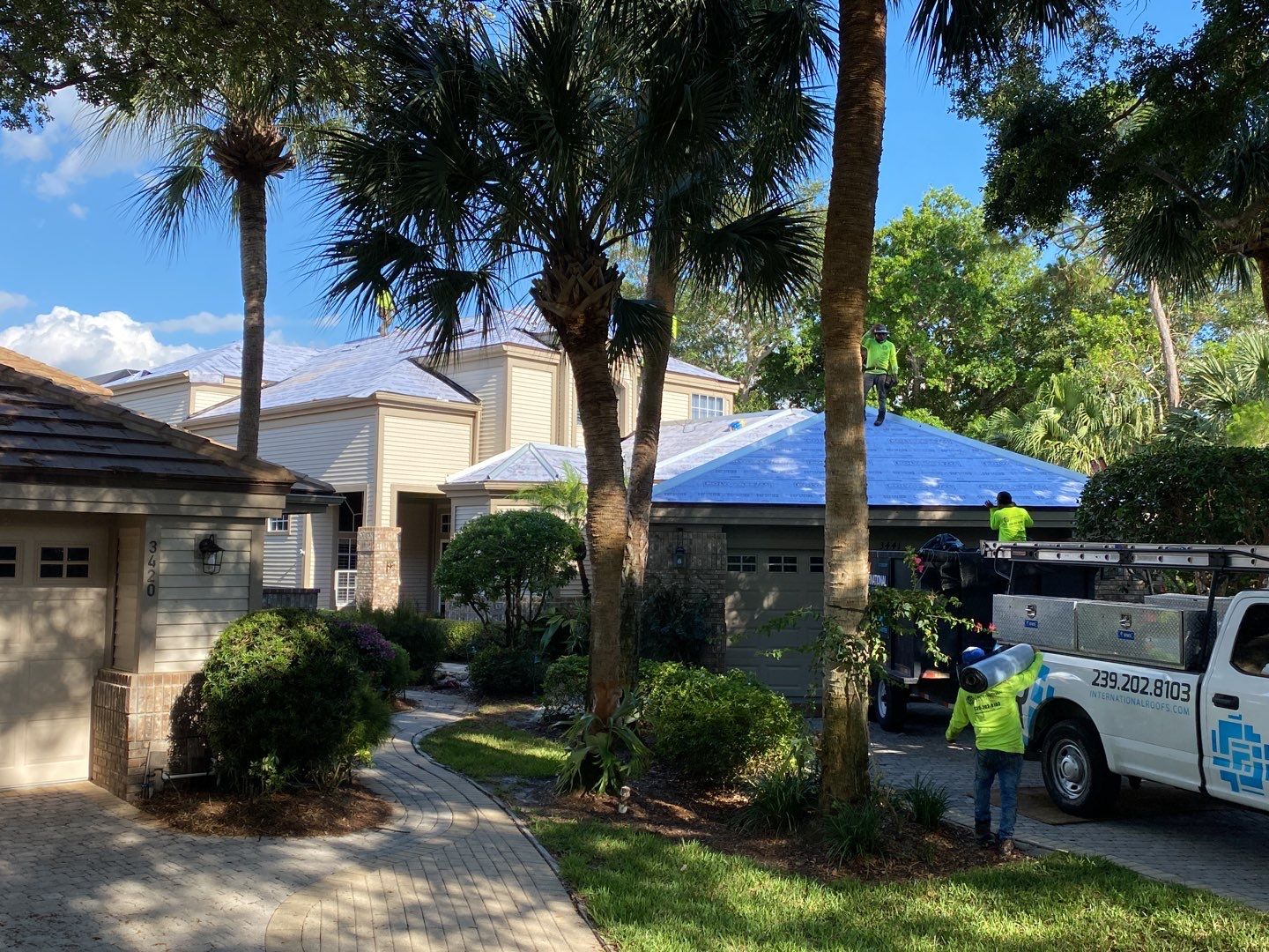 Residential Roofing Installation using Concrete Tile in Bonita Bay Community by International Roofing