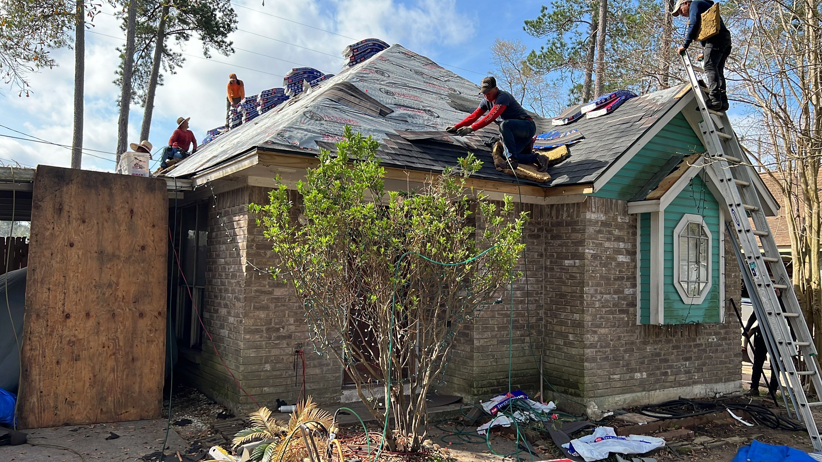 Moss-Covered Roof Made New — Conroe, TX by PL Roofing & SB Roofing, LLC.