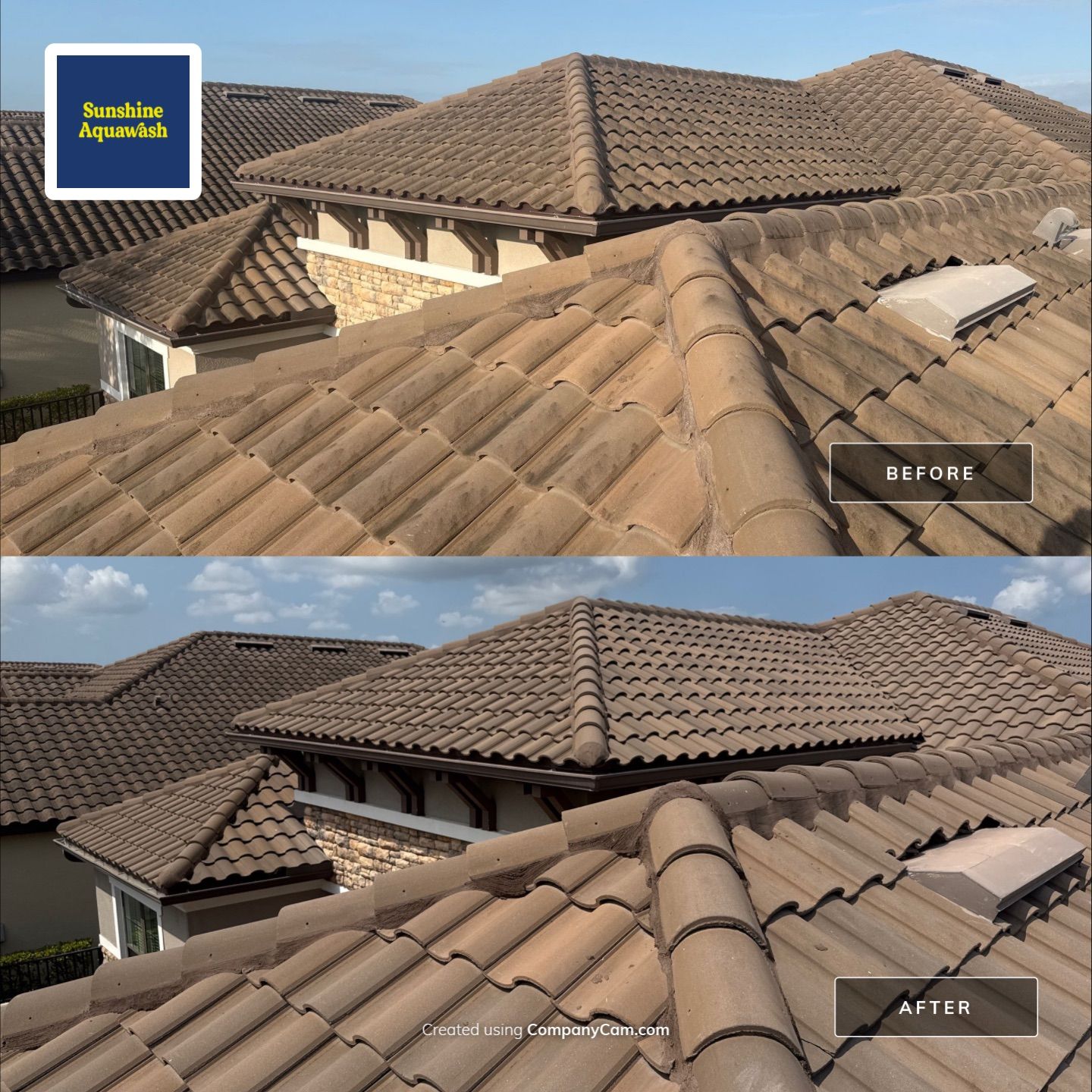 Tile Roof Cleaning in Artisan Lakes Community – Palmetto, FL by Sunshine AquaWash