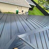 24ga 1" Nail-Strip Matte Black by Total Roofing System The Metal Roof Experts