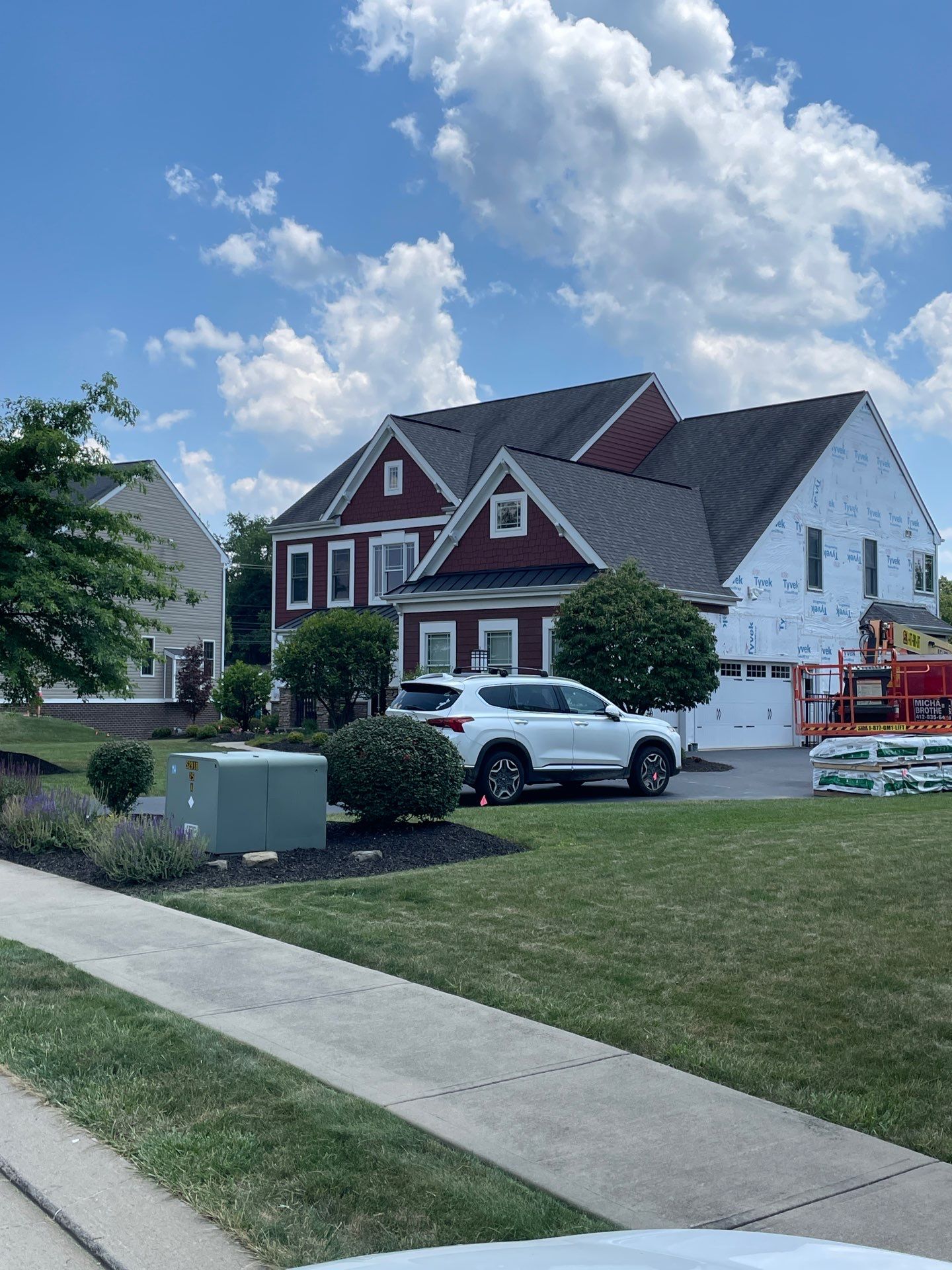 Countrylane Red James Hardie Siding Replacement in Franklin Park by Knockout Home Solutions