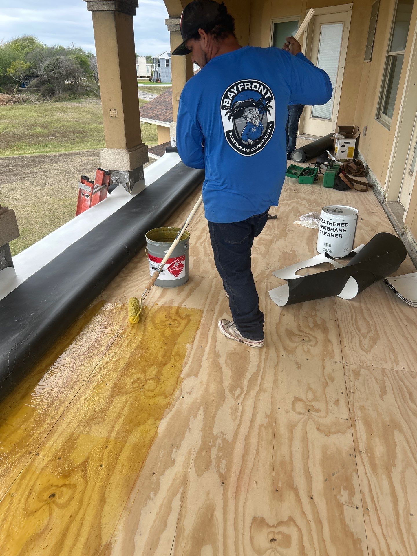 Walk Out Patio Cover by Bayfront Roofing and Construction