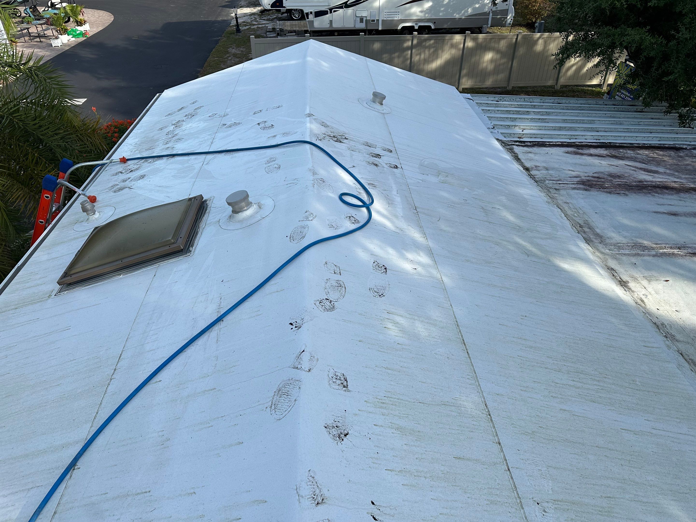 TPO Membrane Roof Cleaning and Gutter Cleaning by Sunshine AquaWash