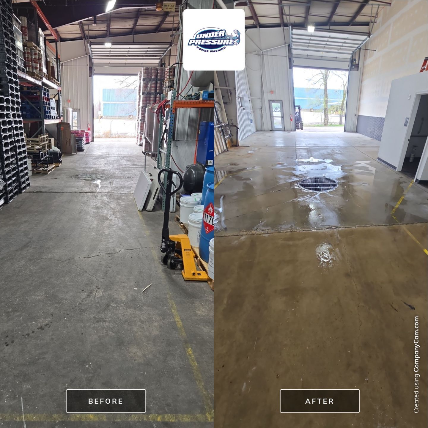 Industrial Concrete Floor Cleaning in Madison by Under Pressure Power Washing