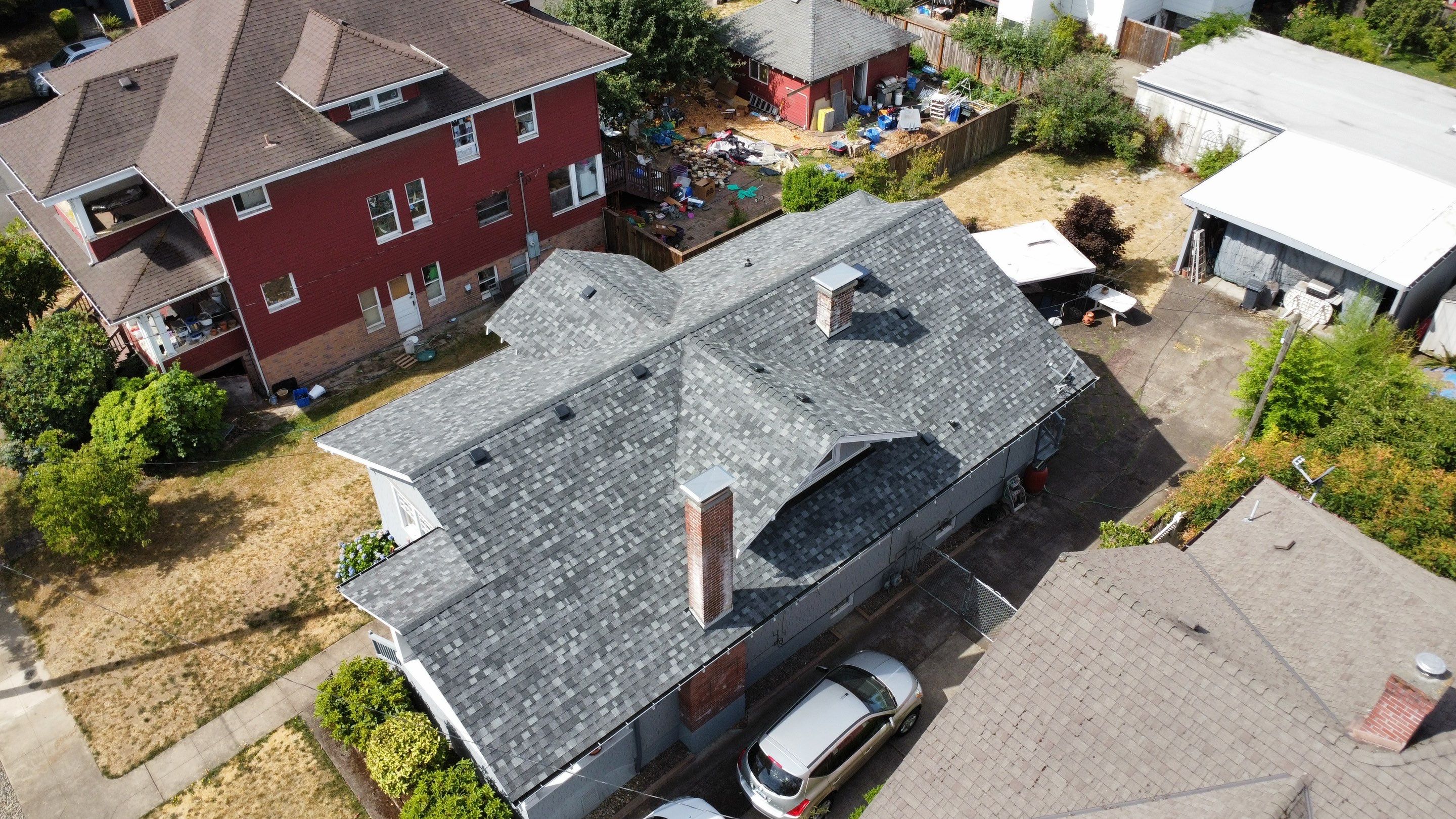 Residential Roofing Installation using IKO Dynasty (Color: Summit Grey) by Orezona Building & Roofing Company, Inc.