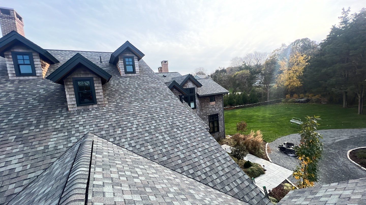 Waterfront Roof Replacement - Mackerel Cove, Jamestown, RI  by Rinaldi Brothers