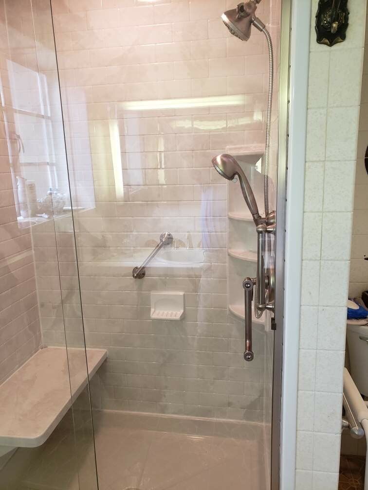 Shower Replacement using BCI Acrylic Shower System by Secure Construction Company Inc