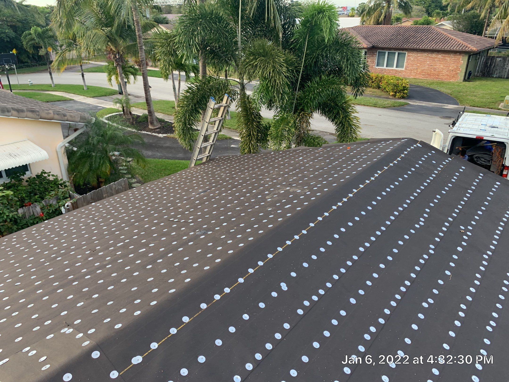 Residential Roofing Installation using 1" Nail strip metal roof by BLUES BROTHERS ROOFING