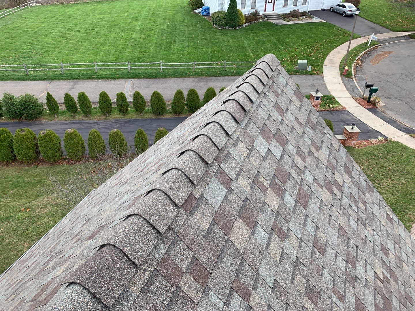 Commercial Roofing Installation using Owens Corning TruDefinition driftwood by A Plus Exterior