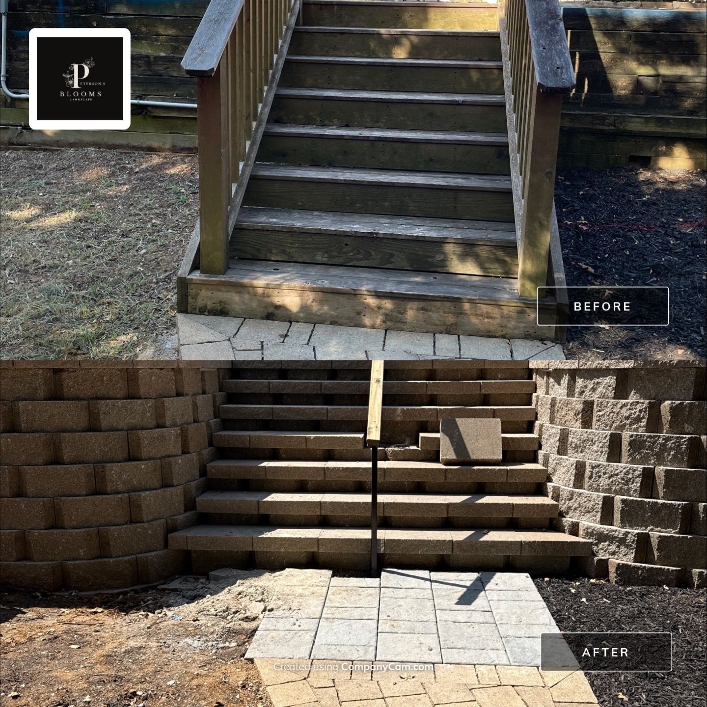 In Progress Retaining Wall Project by Peterson’s