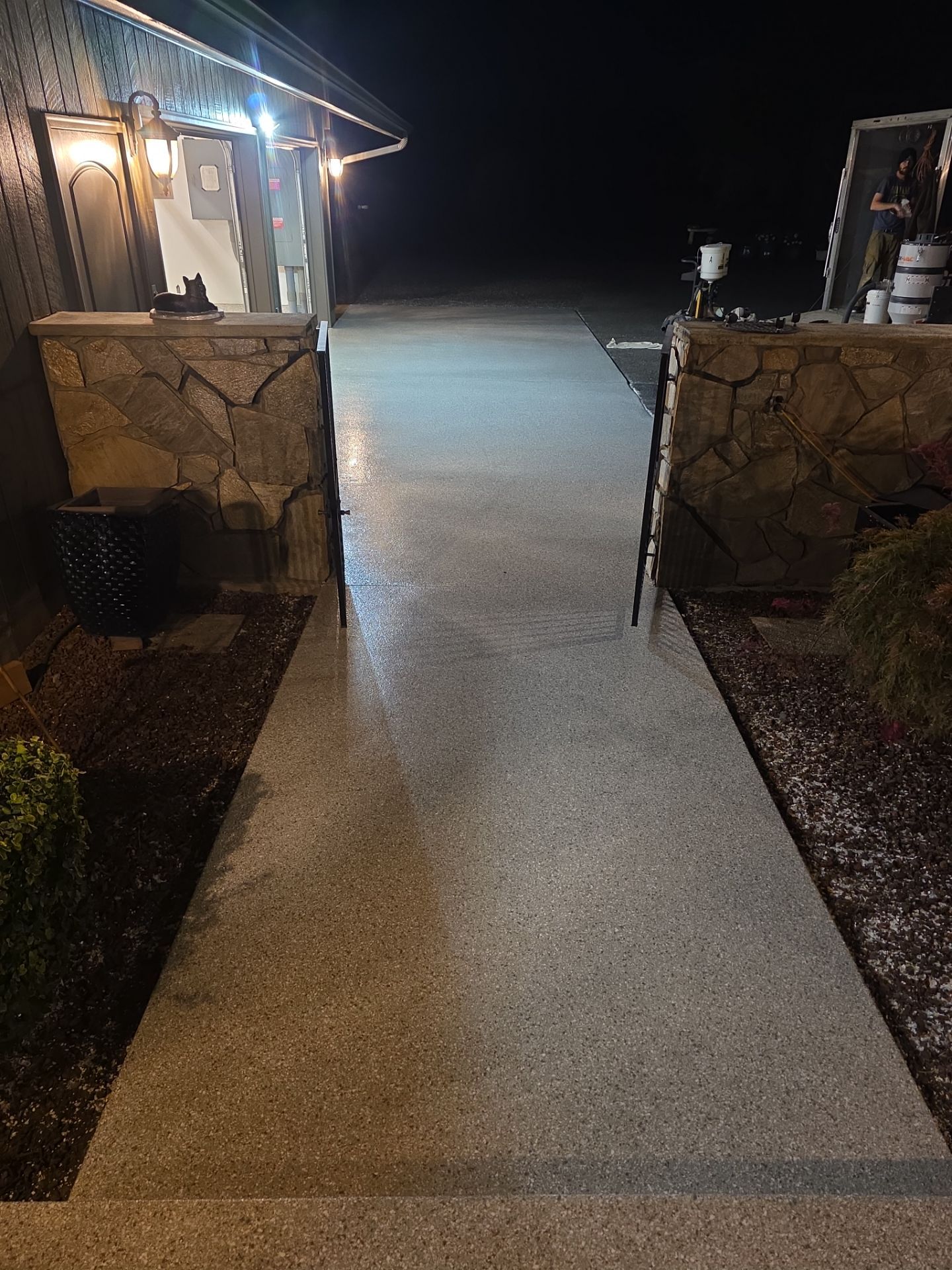 Garage and Entryway Concrete Coating Transformation in Clarkston Washington by Croc Coatings, LLC