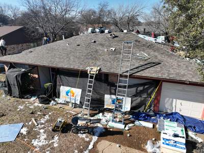 Residential Roofing Installation using Malarkey Highlander Natural Wood