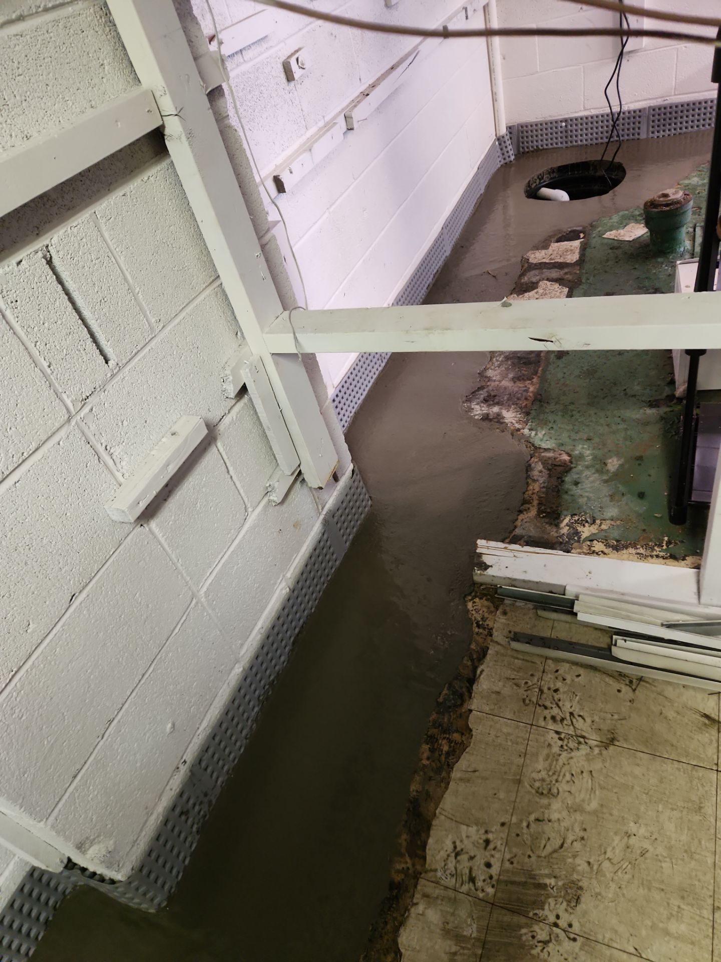 Interior French Drain & Mold Remediation Project in Manville, New Jersey by Pure Service Pro, LLC 