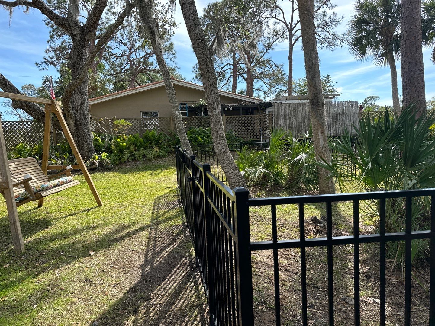 Aluminum Fence Installation using Black 3 Rail Aluminum Fence by Asap fence and gates, LLC