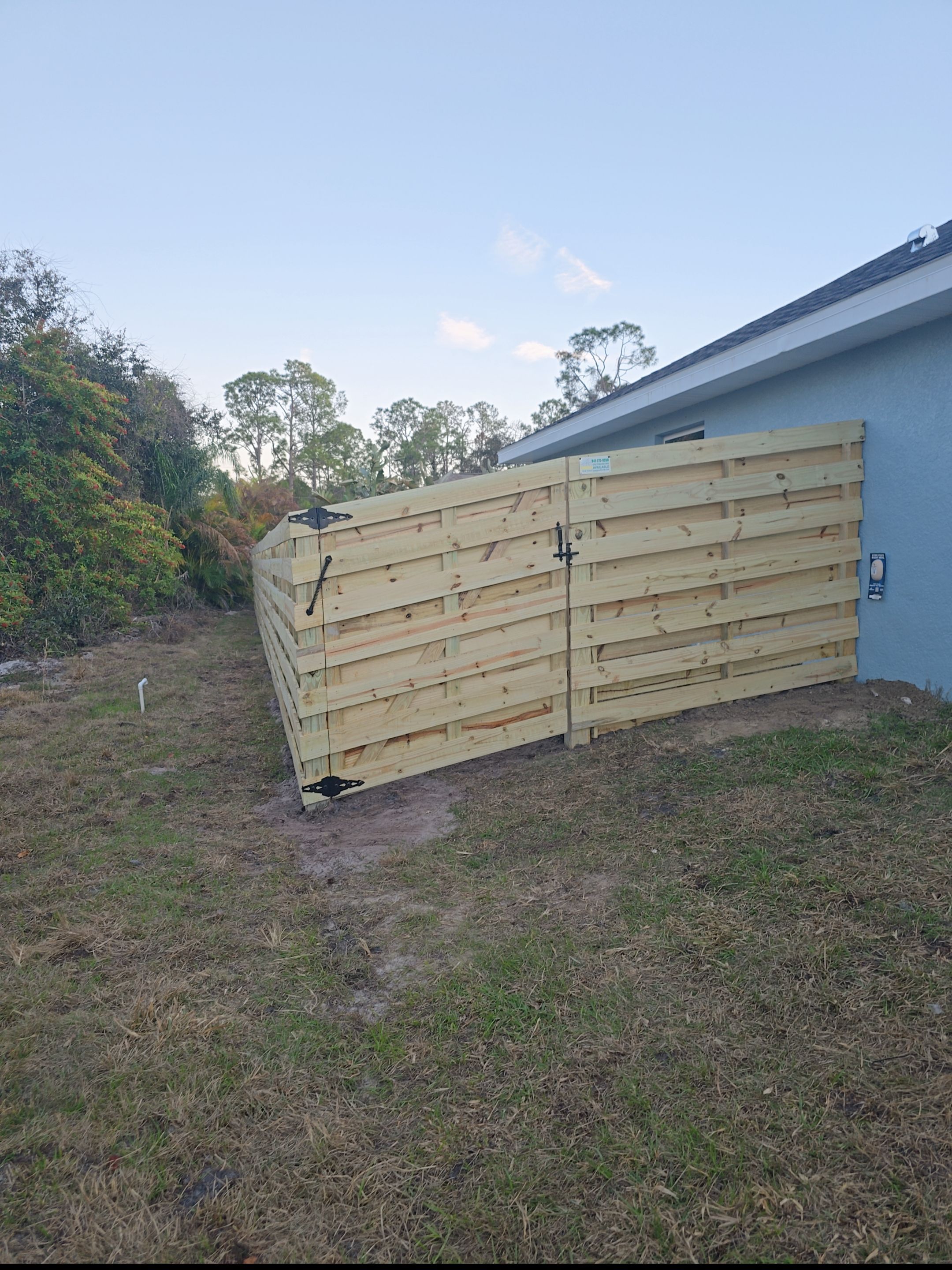 Horizontal Wood Shadowbox in North Port by True Fence LLC