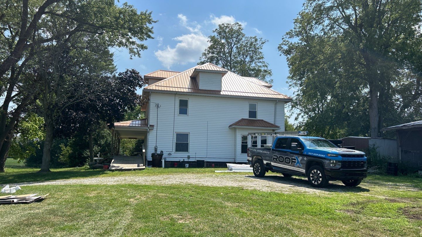 Residential Roofing Installation using Performance Panel Metal - Copper Metallic by RoofX 