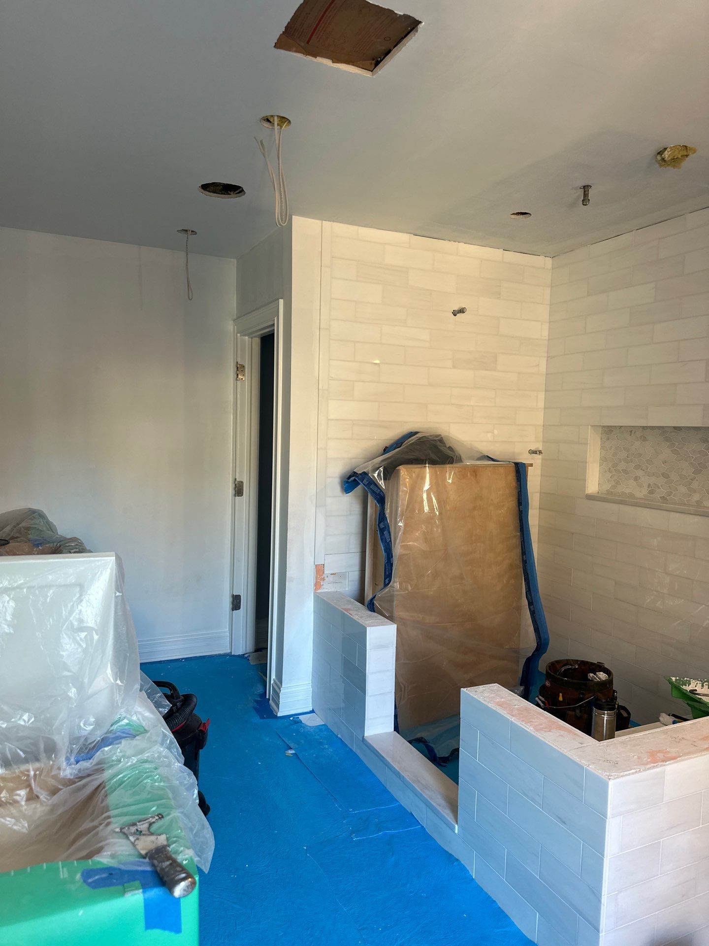 Interior Bathroom Ceiling and Wall Finishing by OCS Contracting Services