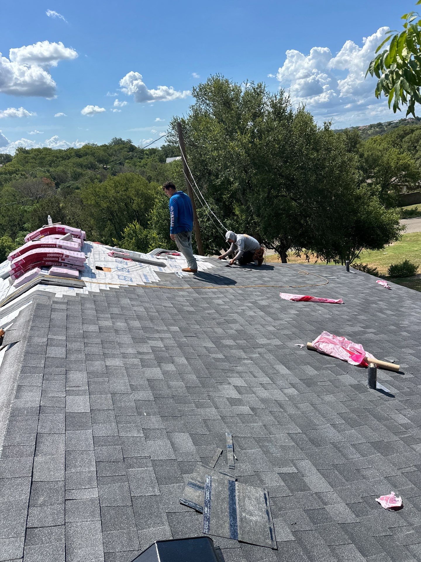 Residential Roofing Installation using Owens Corning Oakridge Onyx Black by DeZign Roofing & Exteriors