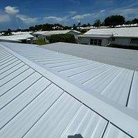 24ga 1.5" Mechanical Seam Regal White  by Total Roofing System The Metal Roof Experts