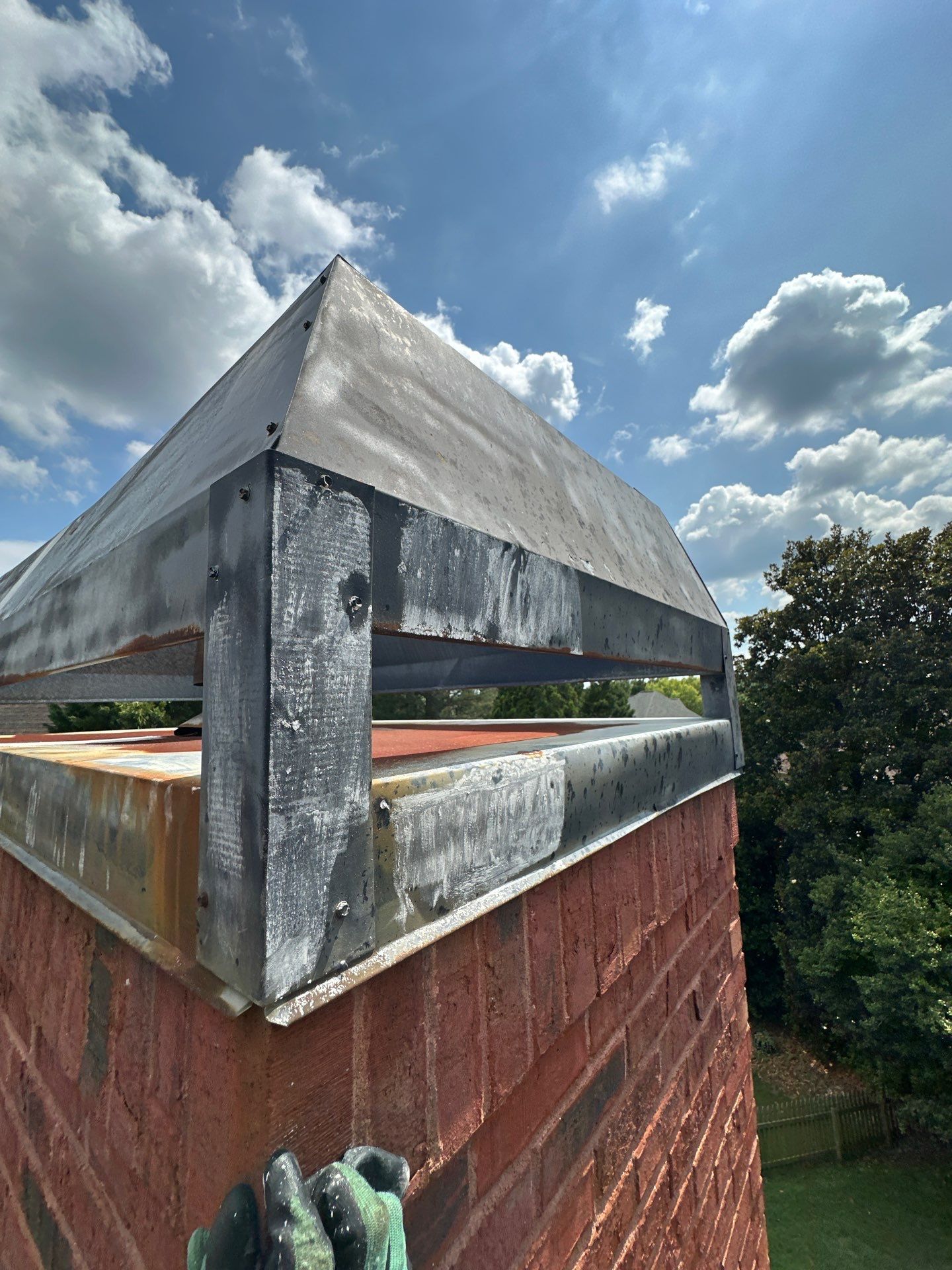 Dunwoody Mill Ct Gutter System & Chimney Cap Replacement   by Dom Roofing & Restoration