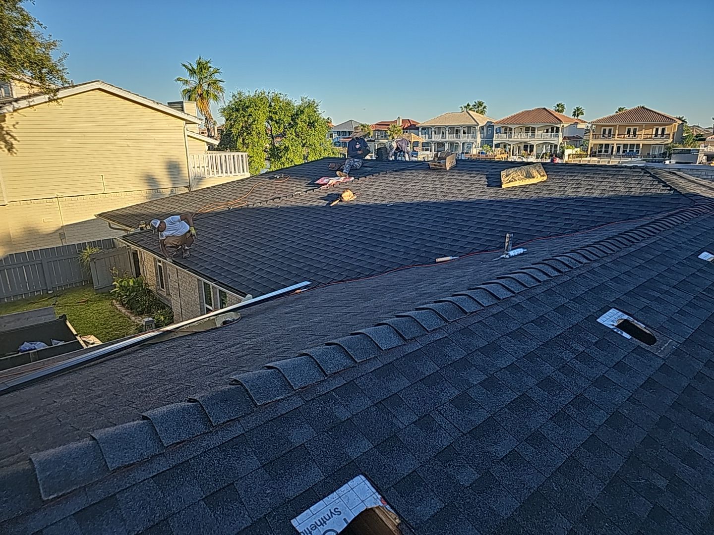 Residential Roofing Installation using GAF HDZ Charcoal by Lighthouse Roofing