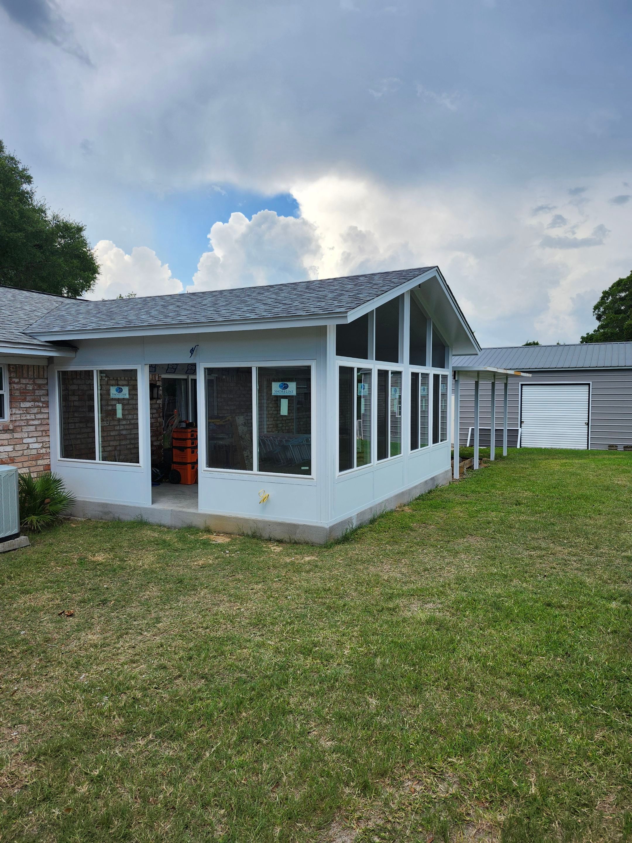 Cathedral Glass Room w/Adjoining Patio Cover by Titan Sunrooms