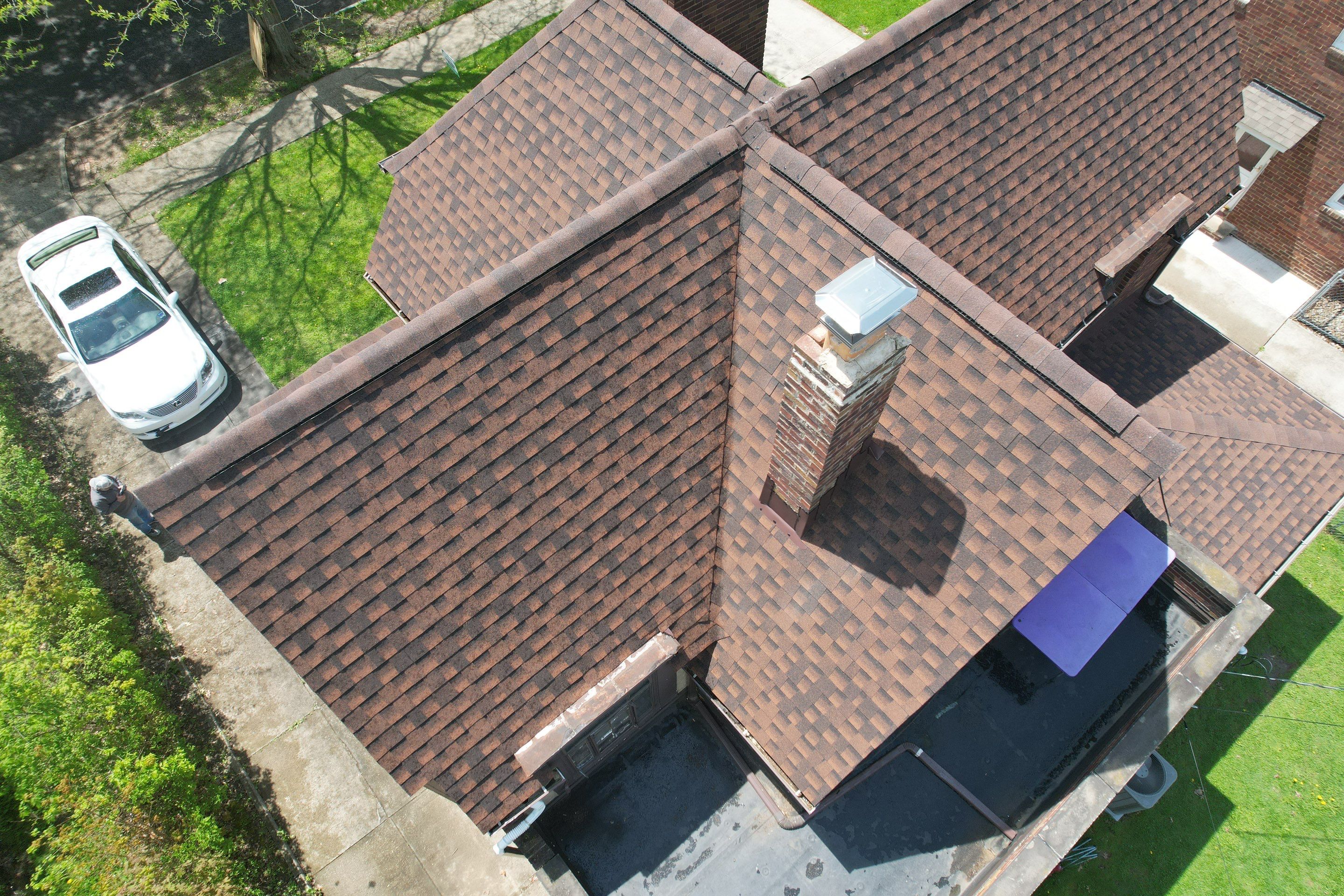 Residential Roof Replacement using GAF Timberline HDZ Hickory - Cleveland Heights by Atlas Roofing & Restoration