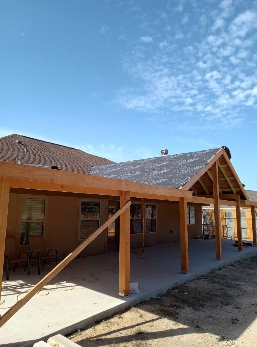 Reroof with Back Patio Addition using Owens Corning Duration Aged Copper by Lightning Exteriors