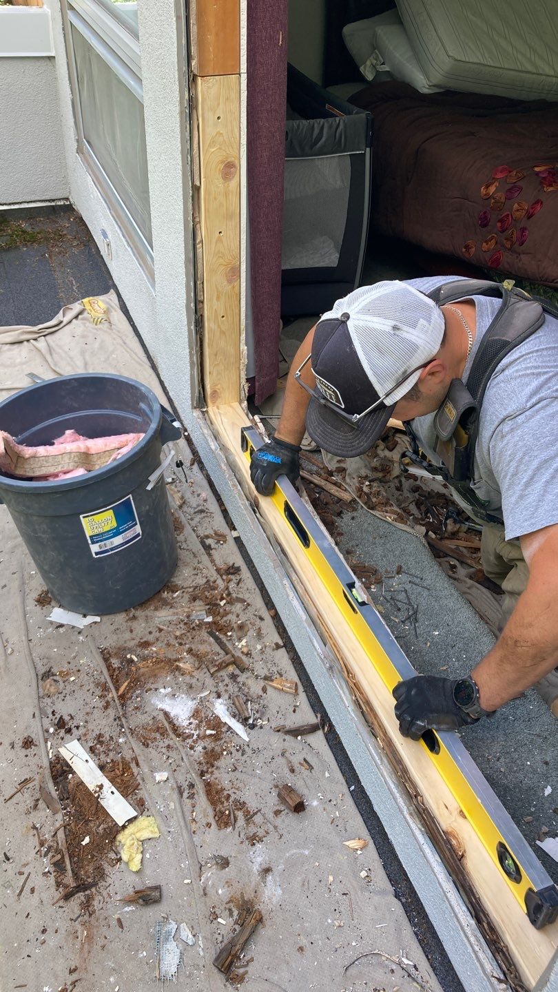 Sliding Glass Door and Window Replacement with Structural Repairs in Highland Park by Mr Roof & Remodeling Co