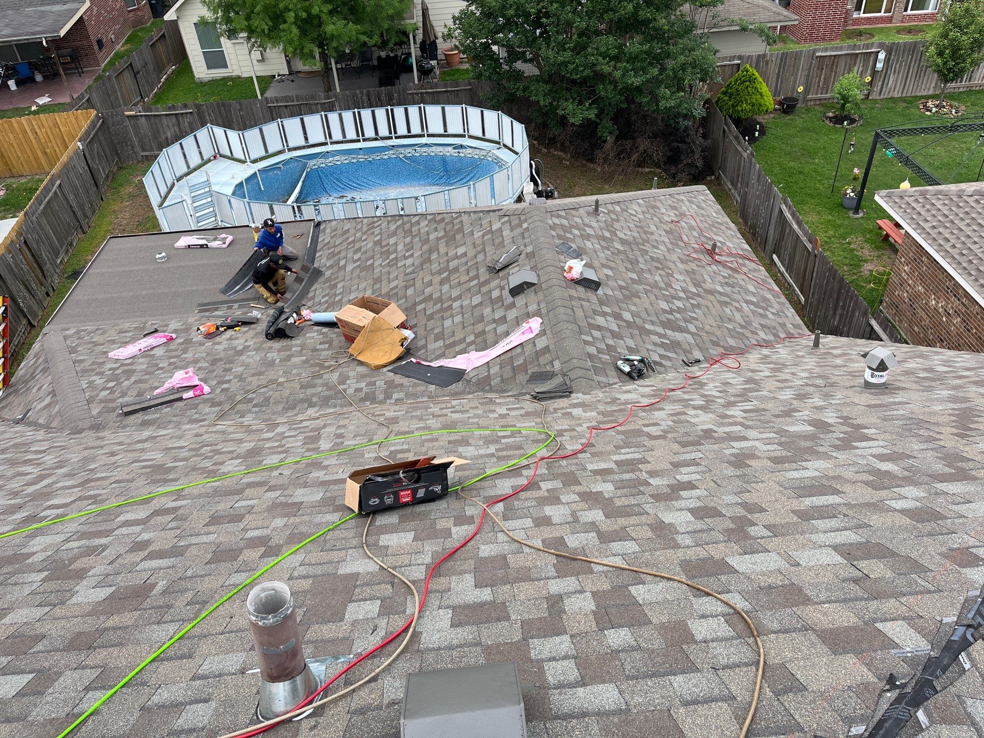 Residential Roofing Installation using Owen's Corning Duration (Lifetime) Shingles by Roof Repair Company